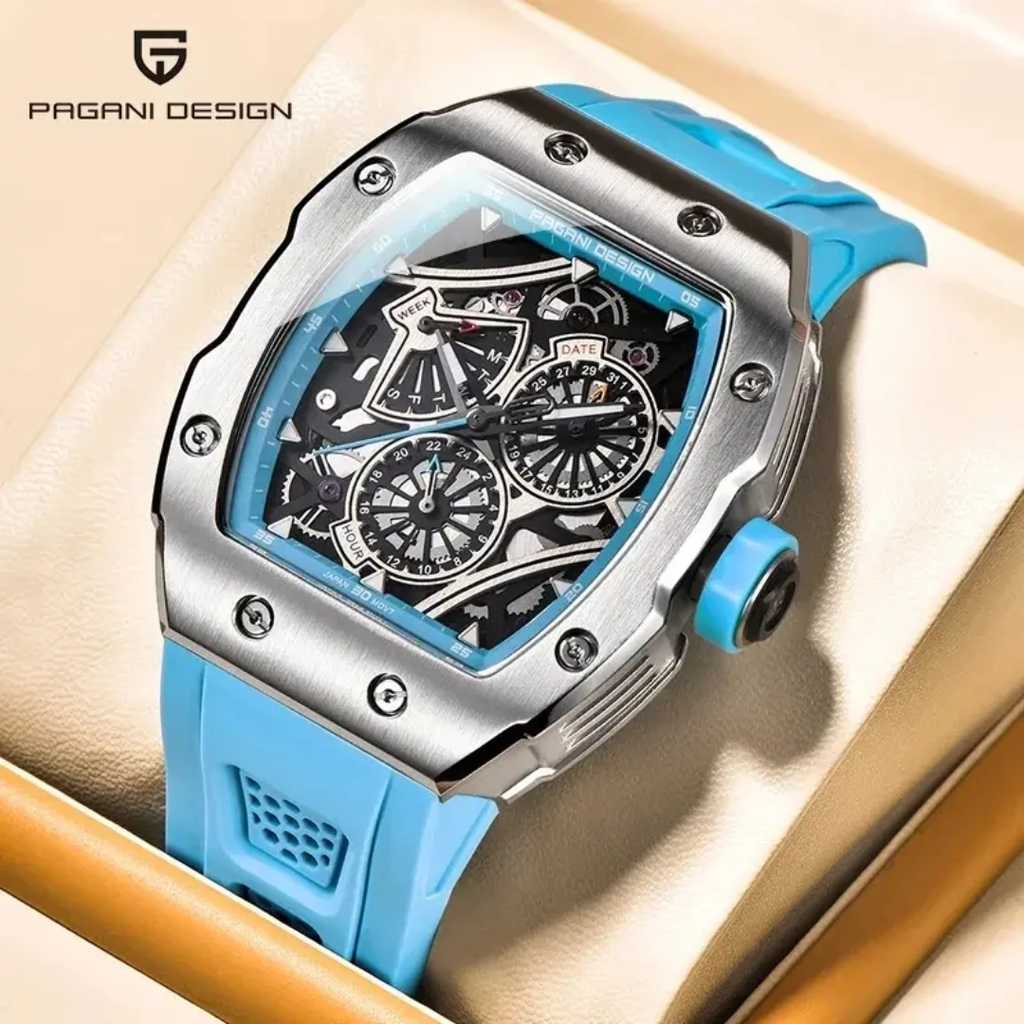 Pagani Design PD-YS012 – Reloj Cronógrafo de Cuarzo para Hombre | Caja Tonneau y Cristal Zafiro